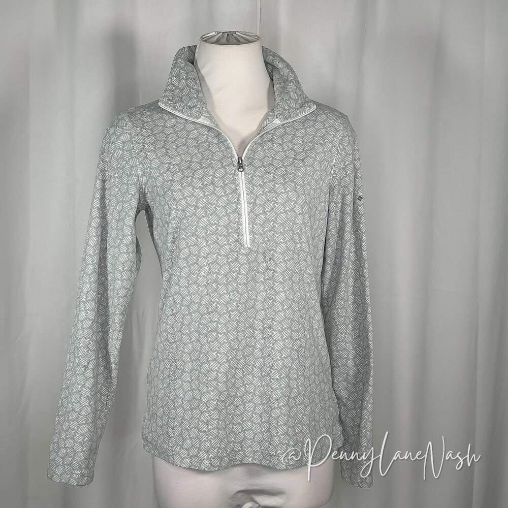 Colombia Glacial 1/2 Zip Pullover Printed Fleece Small Gray - Picture 2 of 9
